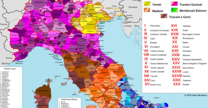 Italy Language Chart