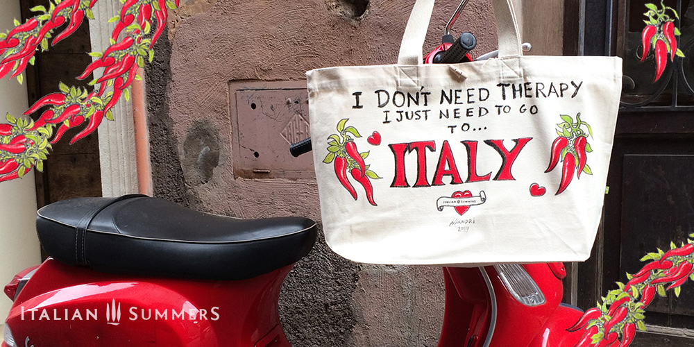 Italy Tote Bag I Don't Need Therapy I Just Need to Go to 