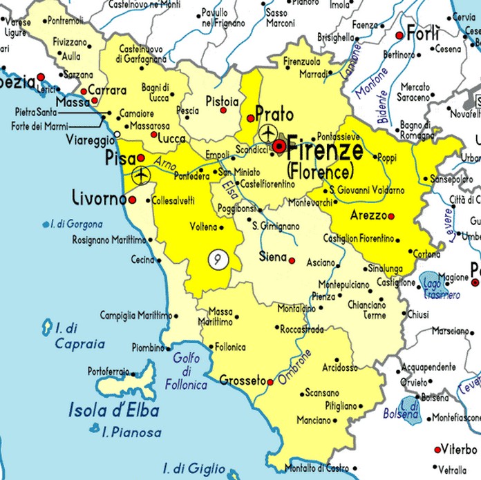 Tuscany Map 