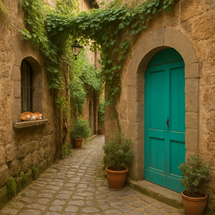 Small alley in Civita di Bagnoregio