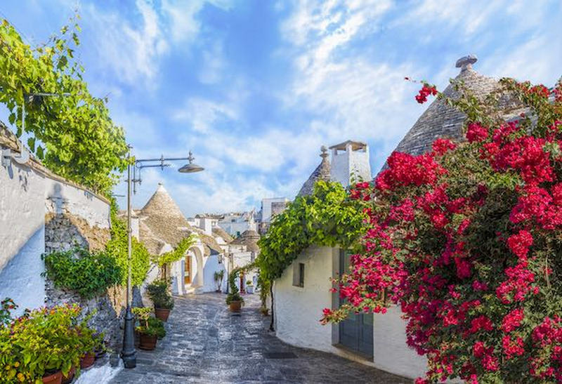 Alberobello Italy in Spring